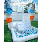 سرسره بادی و جامپینگ با استخر توپ سفید - تصویر 4