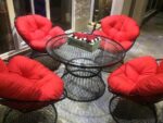 میز و صندلی باغی ویلایی مدل بامبو ست چهار نفره