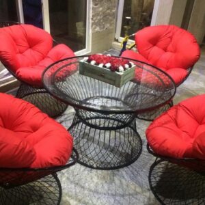 میز و صندلی باغی ویلایی مدل بامبو ست چهار نفره