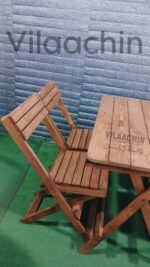 میز و صندلی چوبی تاشو ست چهار نفره ناب - تصویر 4