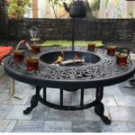 آتشدان گرد مدل نقشینه(گازی) ارتفاع 45 ابعاد قطر 1 متر